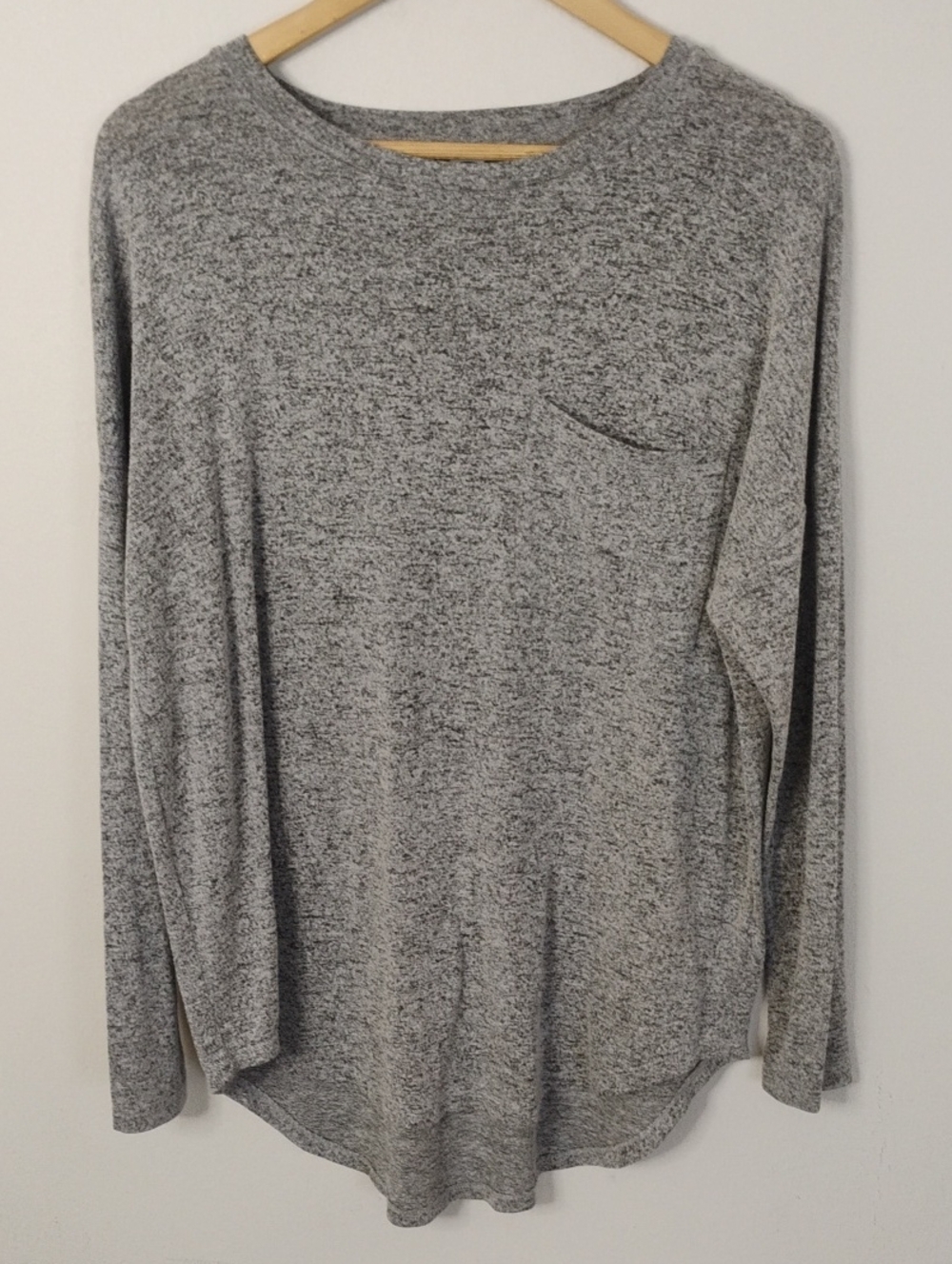 Old Navy Gray Marled Long Sleeve Pocket Sweatshirt Medium
